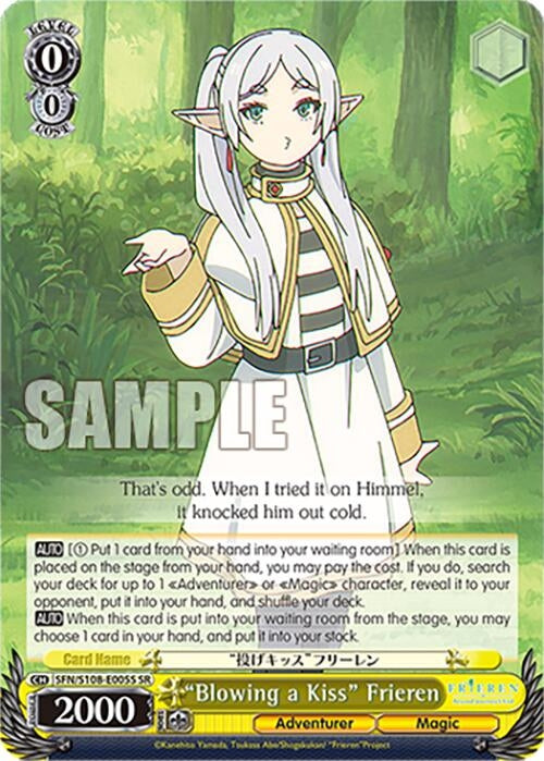 Image for "Blowing a Kiss" Frieren (SR) (Frieren: Beyond Journey’s End) (SFN/S108-E005S SR) - Weiss Schwarz