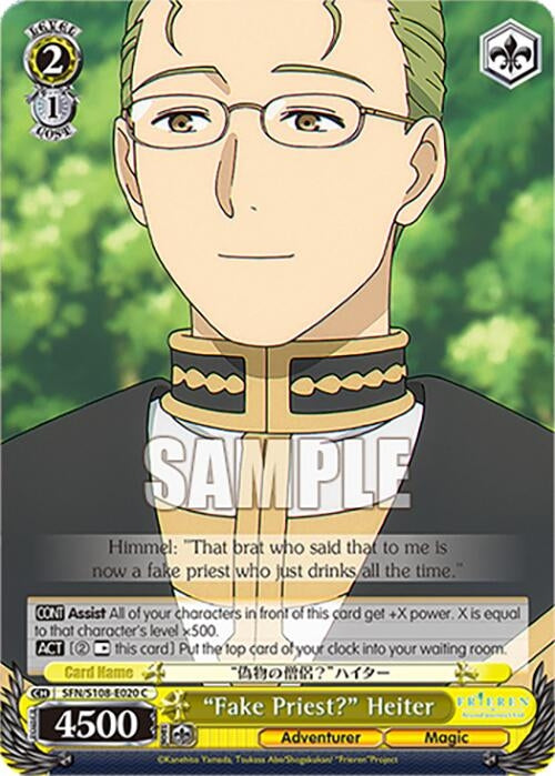 Image for "Fake Priest?" Heiter (Frieren: Beyond Journey’s End) (SFN/S108-E020 C) - Weiss Schwarz