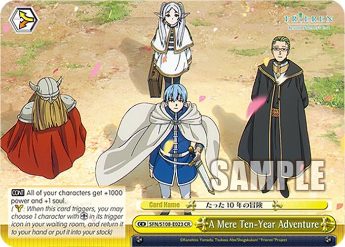Image for A Mere Ten-Year Adventure (Frieren: Beyond Journey’s End) (SFN/S108-E023 CR) - Weiss Schwarz