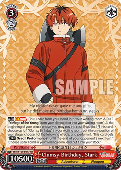 Image for Clumsy Birthday, Stark (Frieren: Beyond Journey’s End) (SFN/S108-E047 RR) - Weiss Schwarz