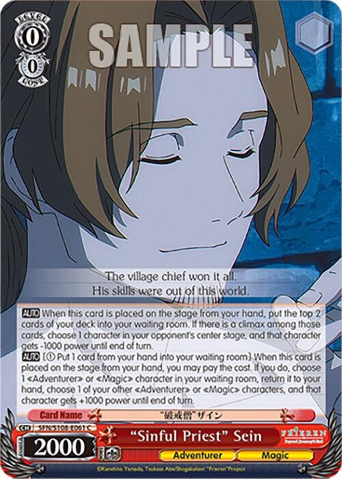 Image for "Sinful Priest" Sein (Frieren: Beyond Journey’s End) (SFN/S108-E061 C) - Weiss Schwarz