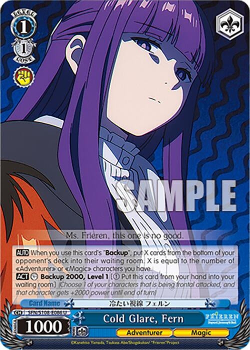 Image for Cold Glare, Fern (Frieren: Beyond Journey’s End) (SFN/S108-E086 U) - Weiss Schwarz