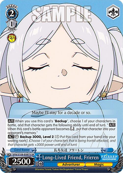 Image for Long-Lived Friend, Frieren (SR) (Frieren: Beyond Journey’s End) (SFN/S108-E087S SR) - Weiss Schwarz