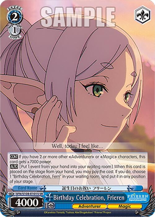 Image for Birthday Celebration, Frieren (SR) (Frieren: Beyond Journey’s End) (SFN/S108-E101S SR) - Weiss Schwarz