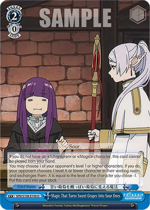 Image for Magic That Turns Sweet Grapes Into Sour Ones (Frieren: Beyond Journey’s End) (SFN/S108-E106 U) - Weiss Schwarz