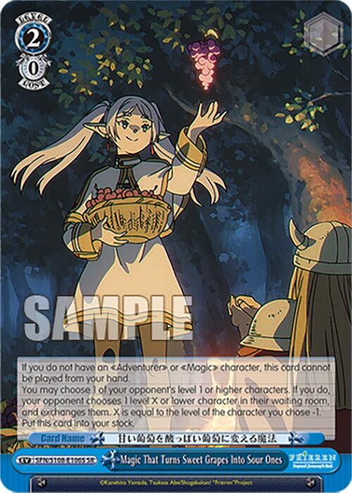 Image for Magic That Turns Sweet Grapes Into Sour Ones (SR) (Frieren: Beyond Journey’s End) (SFN/S108-E106S SR) - Weiss Schwarz