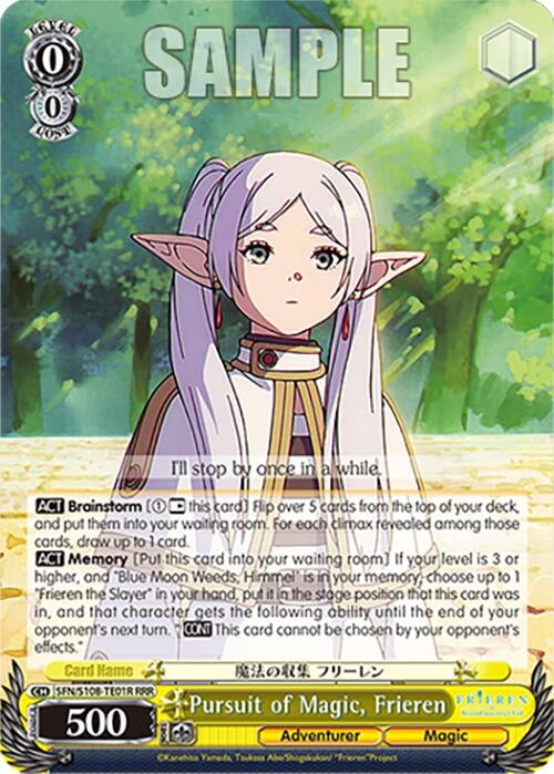 Image for Pursuit of Magic, Frieren (RRR) (Frieren: Beyond Journey’s End) (SFN/S108-TE01R RRR) - Weiss Schwarz