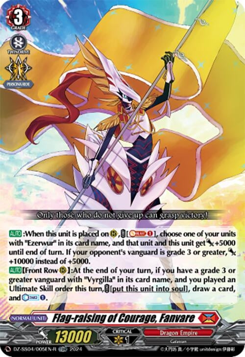 Image for Flag-raising of Courage, Fanvare (Foil) (DZ-SS04: Special Series Stardust Blade) (DZ-SS04/005EN-R) - Cardfight Vanguard