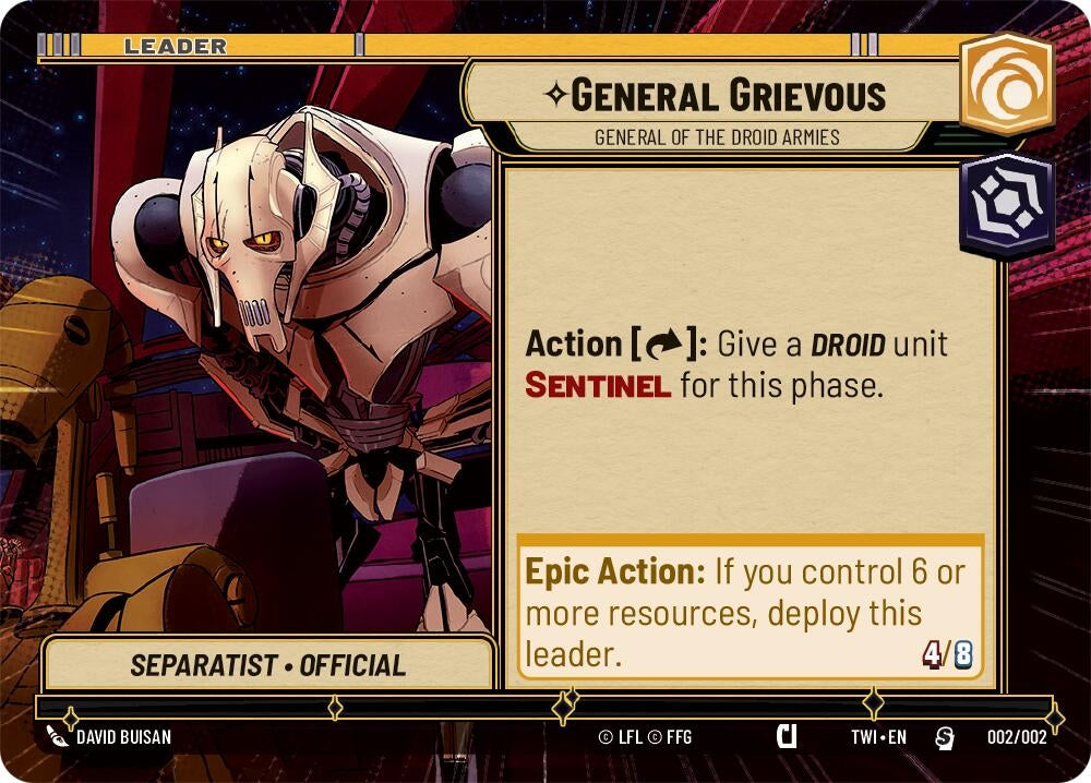 Image for General Grievous - General of the Droid Armies (Hyperspace) (Prerelease Promos) (002/002) - Star Wars: Unlimited