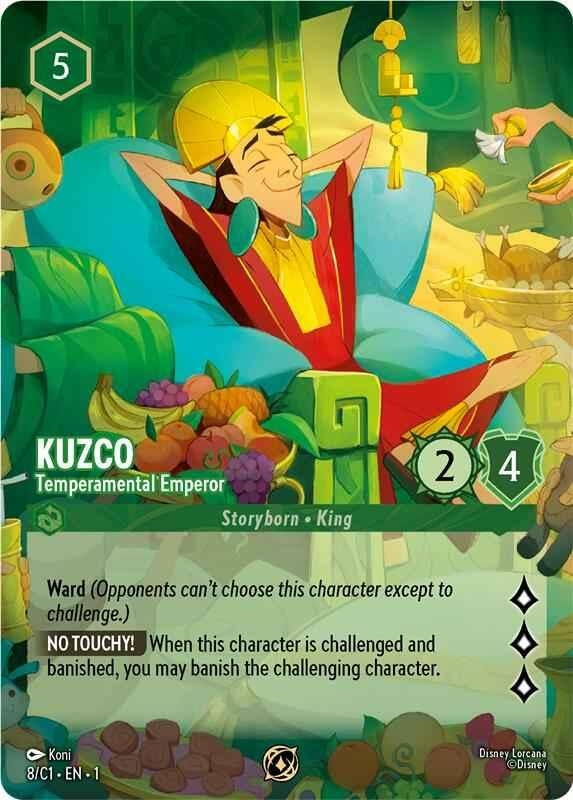 Image for Kuzco - Temperamental Emperor (Disney Lorcana Promo Cards) (8) - Disney Lorcana