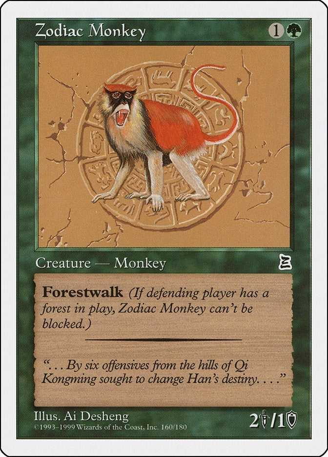 Image for Zodiac Monkey (Portal Three Kingdoms) (160) - Magic: The Gathering