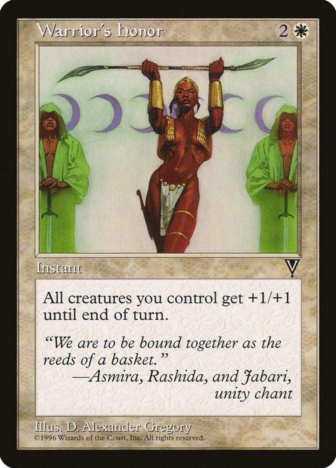 Image for Warrior's Honor (Visions) - Magic: The Gathering