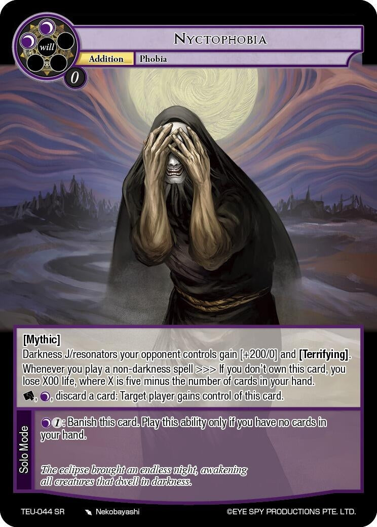 Image for Nyctophobia (Timeless Eclipse of the Underworld) (TEU-044 SR) - Force of Will