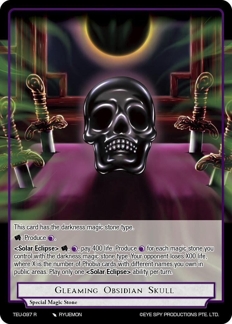 Image for Gleaming Obsidian Skull (Timeless Eclipse of the Underworld) (TEU-097 R) - Force of Will