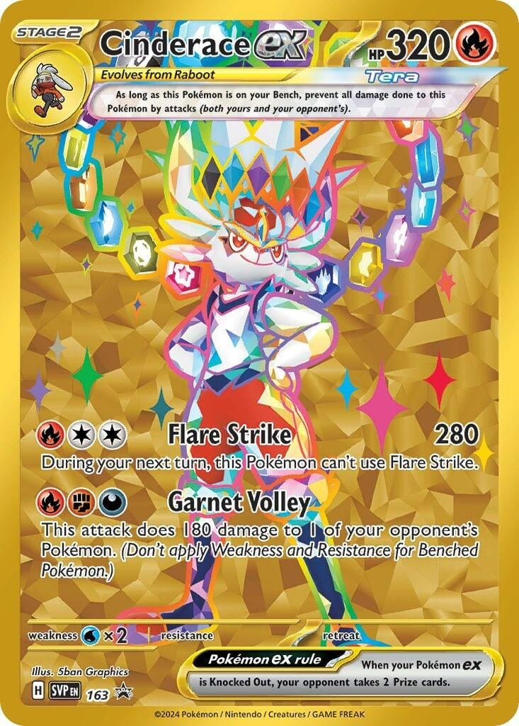 Image for Cinderace ex - 163 (SV: Scarlet & Violet Promo Cards) (163) - Pokemon