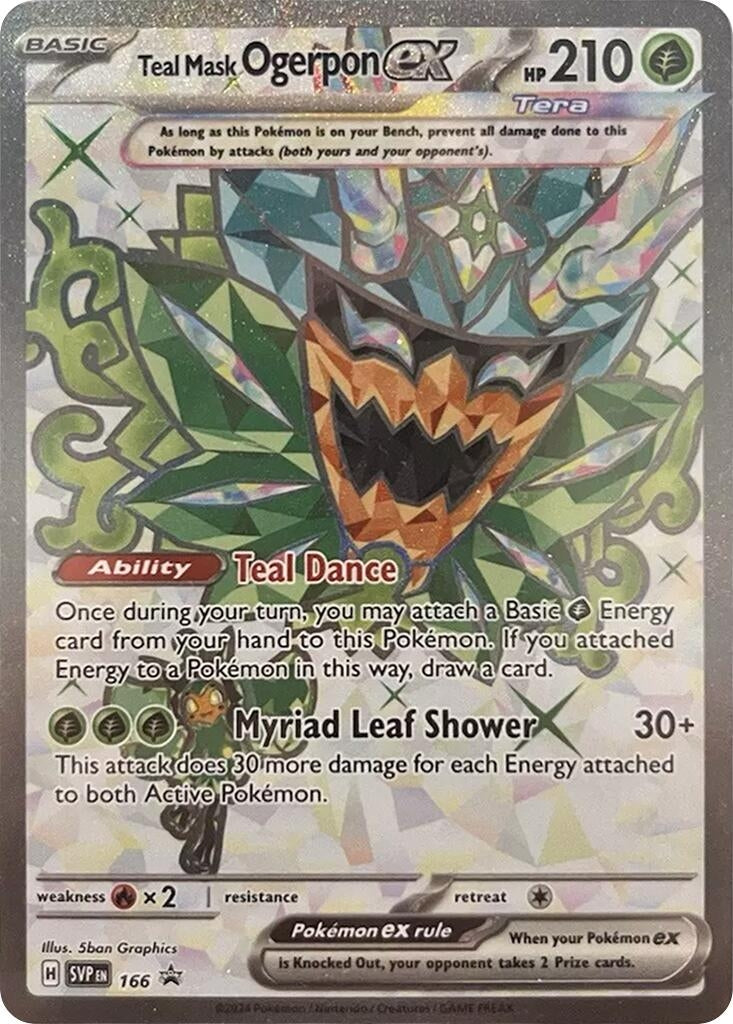 Image for Teal Mask Ogerpon ex - 166 (SV: Scarlet & Violet Promo Cards) (166) - Pokemon