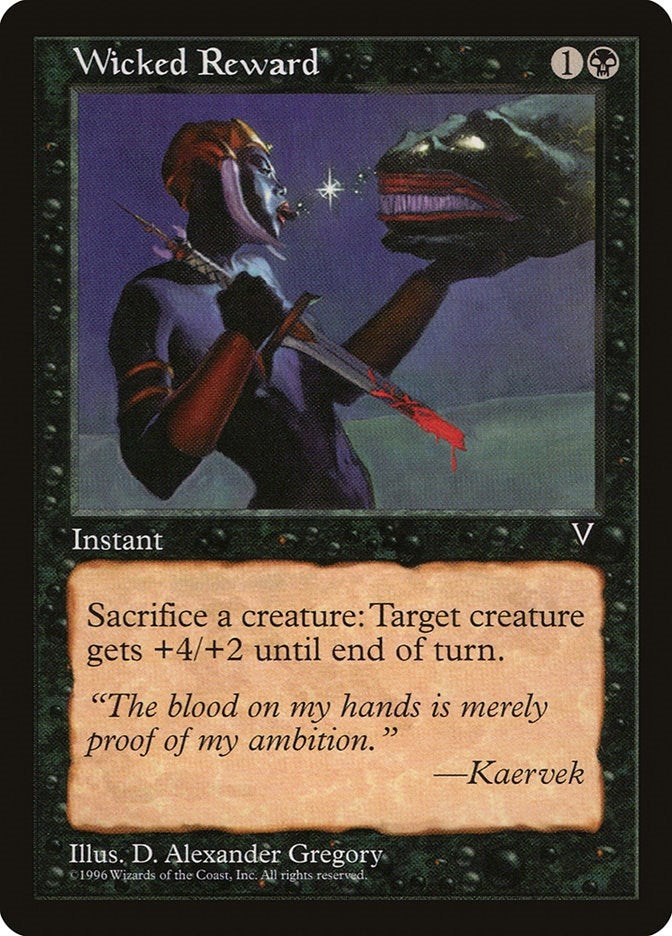 Image for Wicked Reward (Visions) - Magic: The Gathering