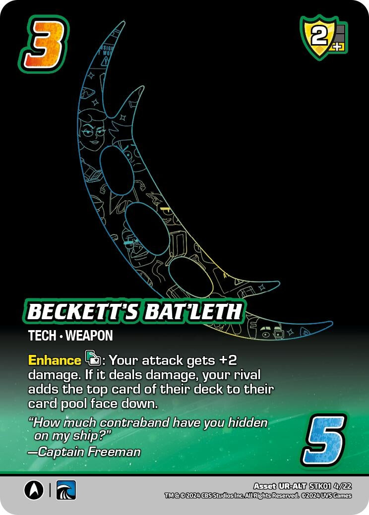Image for Beckett's Bat'leth (Alternate Art) (Challenger Series: Star Trek: Lower Decks) (STK01 4/22) - UniVersus