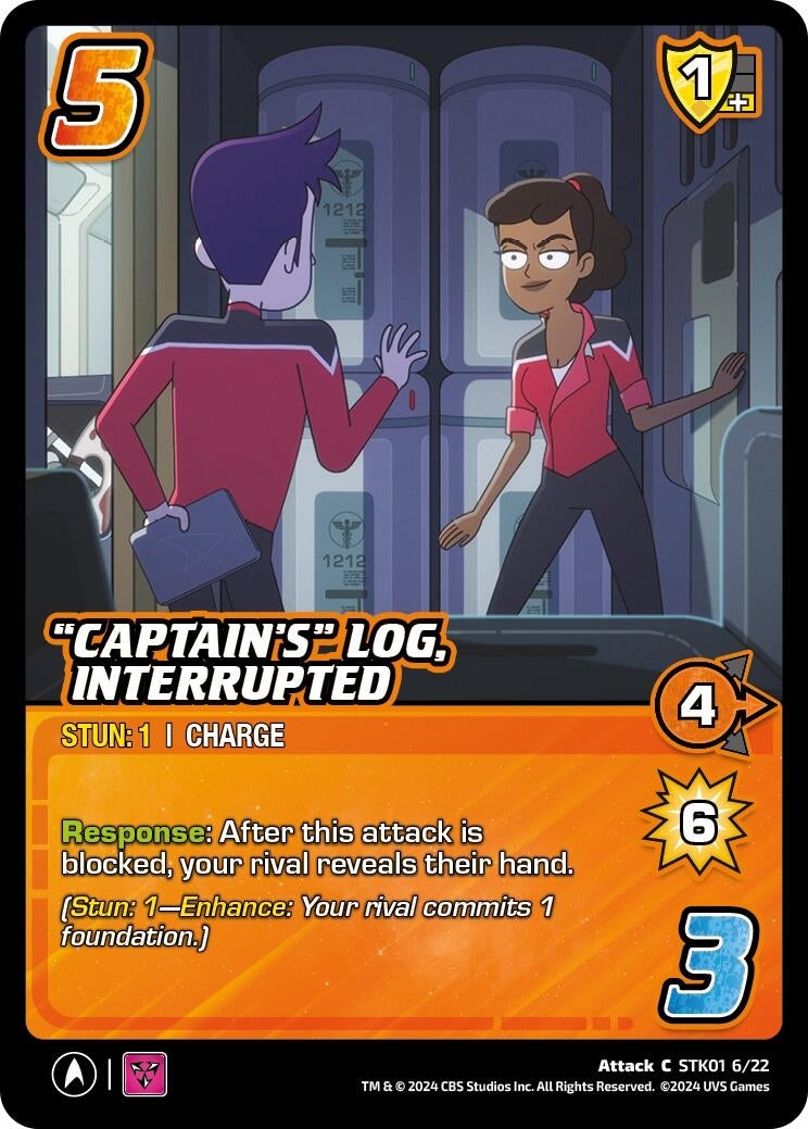 Image for "Captain's" Log, Interrupted (Challenger Series: Star Trek: Lower Decks) (STK01 6/22) - UniVersus