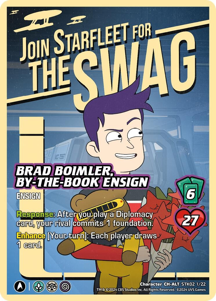 Image for Brad Boimler, By-the-Book Ensign (Alternate Art) (Challenger Series: Star Trek: Lower Decks) (STK02 1/22) - UniVersus