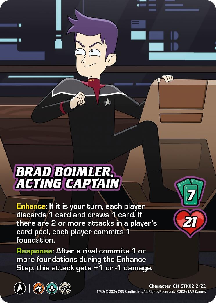 Image for Brad Boimler, Acting Captain (Challenger Series: Star Trek: Lower Decks) (STK02 2/22) - UniVersus
