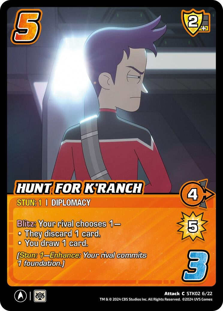 Image for Hunt for K'ranch (Challenger Series: Star Trek: Lower Decks) (STK02 6/22) - UniVersus