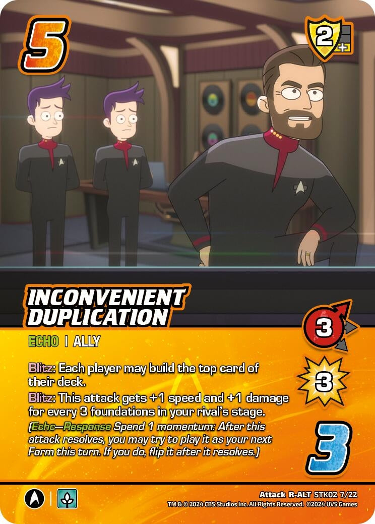 Image for Inconvenient Duplication (Alternate Art) (Challenger Series: Star Trek: Lower Decks) (STK02 7/22) - UniVersus