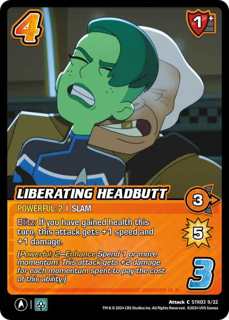 Image for Liberating Headbutt (Challenger Series: Star Trek: Lower Decks) (STK03 9/22) - UniVersus