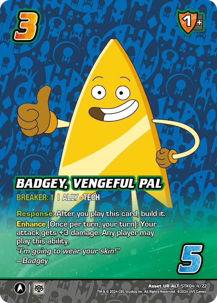 Image for Badgey, Vengeful Pal (Alternate Art) (Challenger Series: Star Trek: Lower Decks) (STK04 4/22) - UniVersus