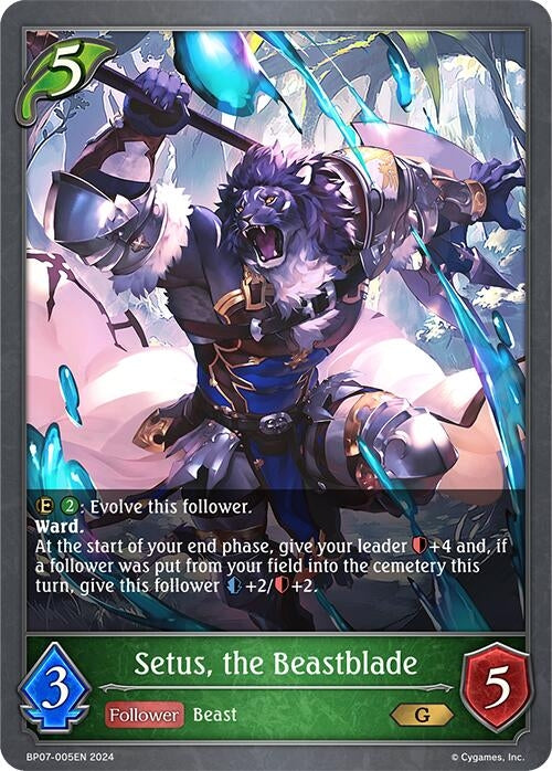 Image for Setus, the Beastblade (BP07: Verdant Steel) (BP07-005EN) - Shadowverse: Evolve