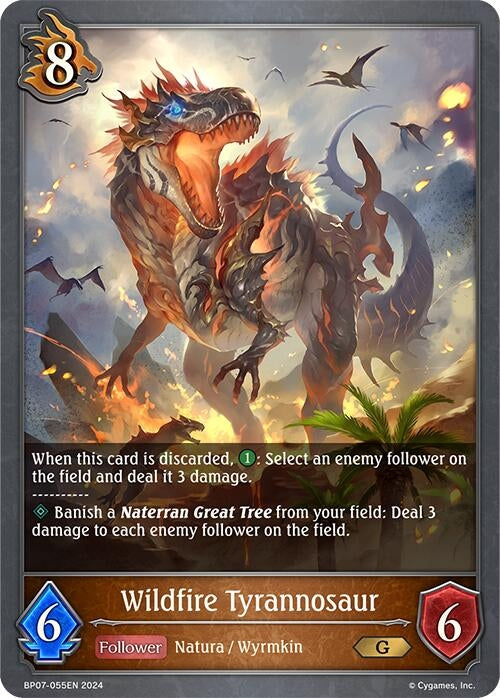 Image for Wildfire Tyrannosaur (BP07: Verdant Steel) (BP07-055EN) - Shadowverse: Evolve