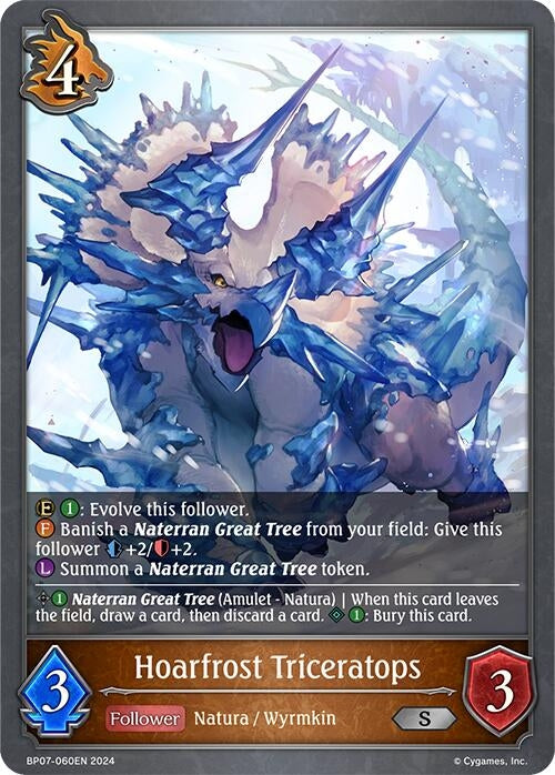 Image for Hoarfrost Triceratops (BP07: Verdant Steel) (BP07-060EN) - Shadowverse: Evolve