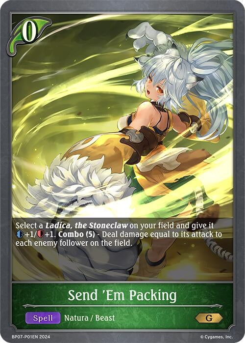 Image for Send 'Em Packing - P01EN (Foil) (BP07: Verdant Steel) (BP07-P01EN) - Shadowverse: Evolve