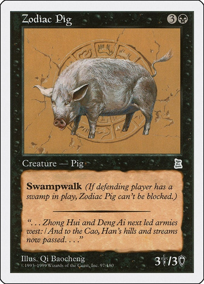 Image for Zodiac Pig (Portal Three Kingdoms) (97) - Magic: The Gathering