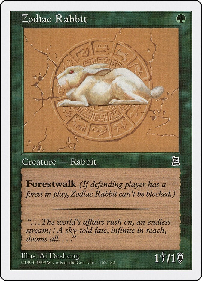 Image for Zodiac Rabbit (Portal Three Kingdoms) (162) - Magic: The Gathering