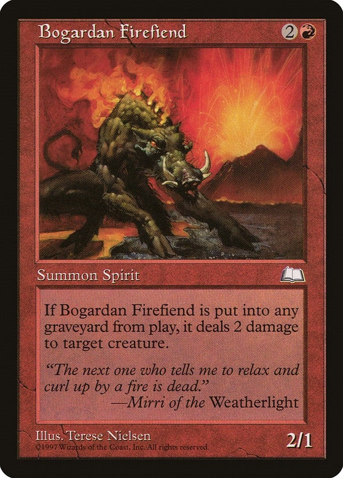 Image for Bogardan Firefiend (Weatherlight) - Magic: The Gathering