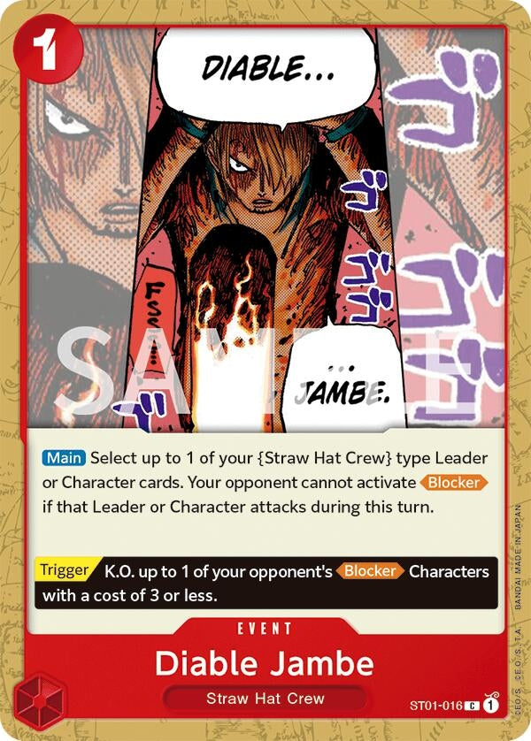 Image for Diable Jambe (Revision Pack Cards) (ST01-016) - One Piece Card Game