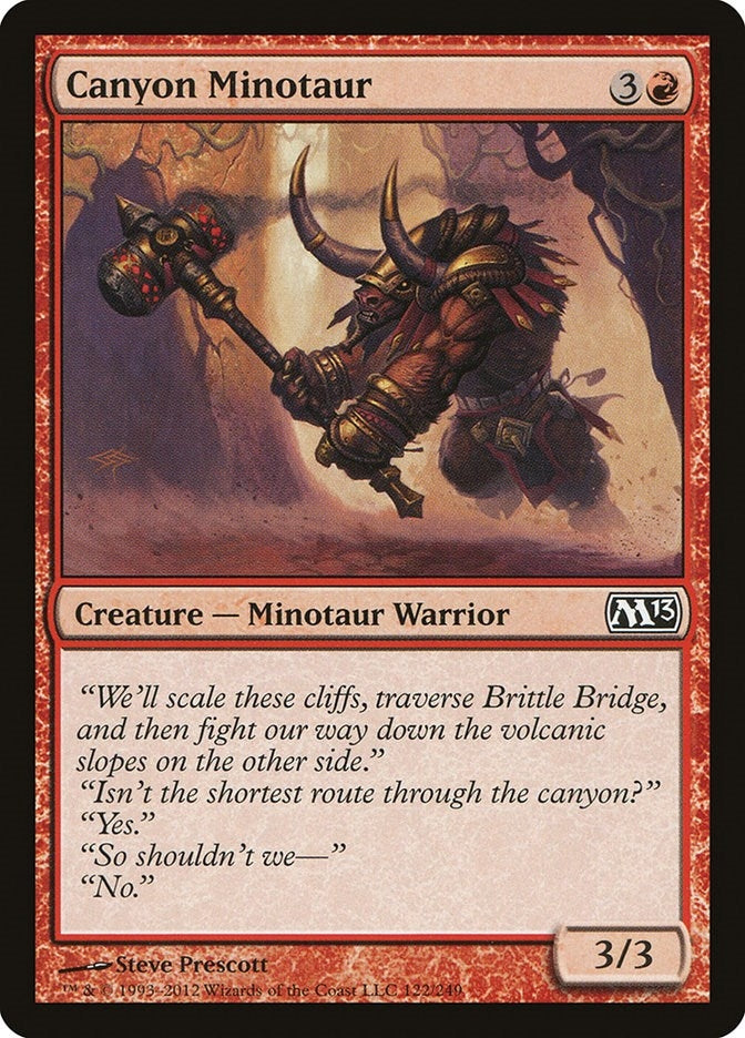 Image for Canyon Minotaur (Magic 2013 (M13)) (122) - Magic: The Gathering