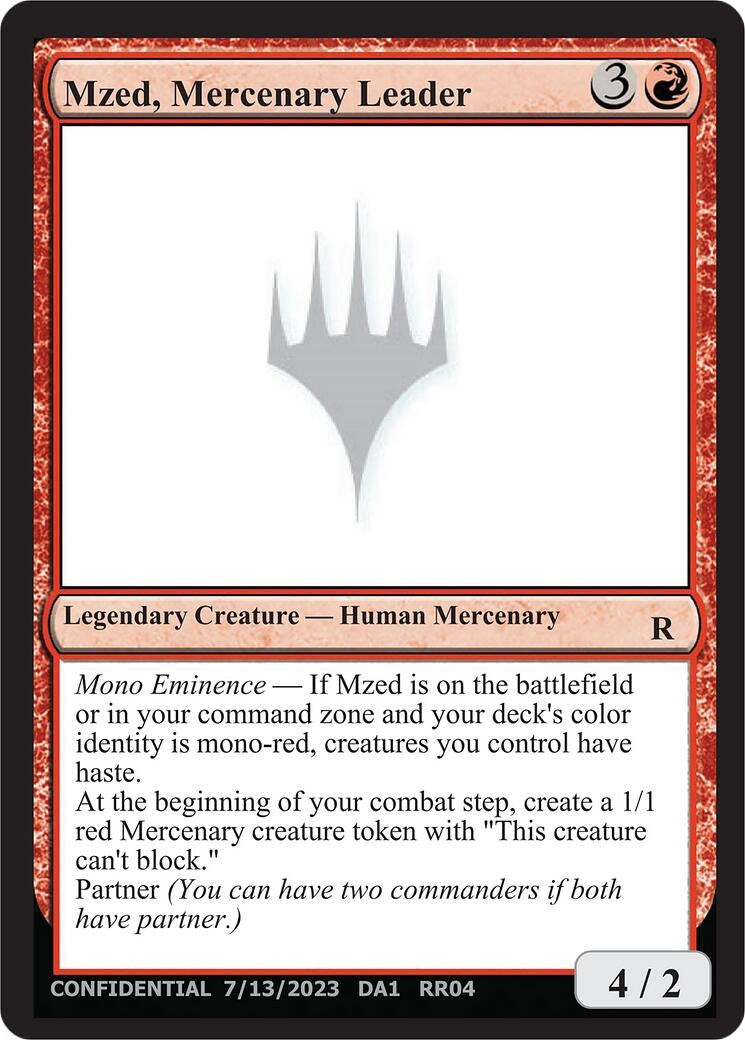 Image for Mzed, Mercenary Leader (Un-Known Event Playtest Cards) - Magic: The Gathering