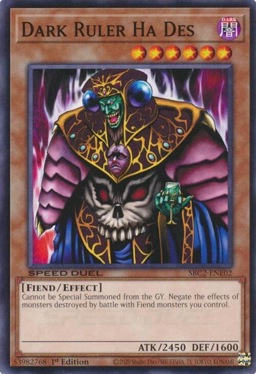 Image for Dark Ruler Ha Des (Speed Duel: Battle City Finals) (SBC2-ENE02) - YuGiOh