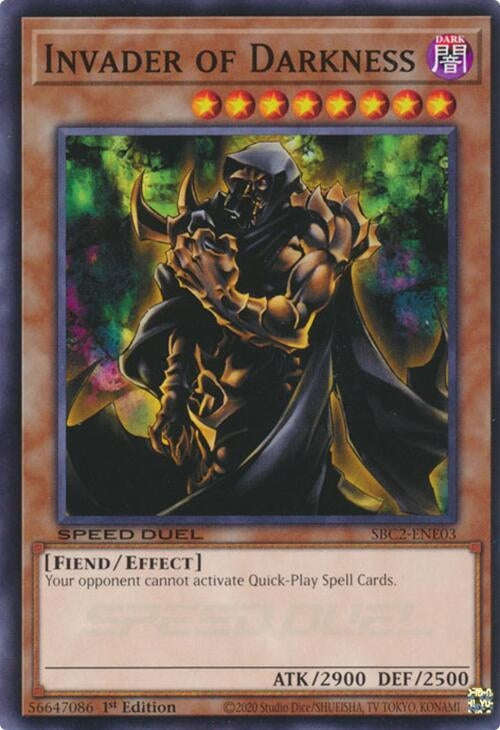 Image for Invader of Darkness (Speed Duel: Battle City Finals) (SBC2-ENE03) - YuGiOh
