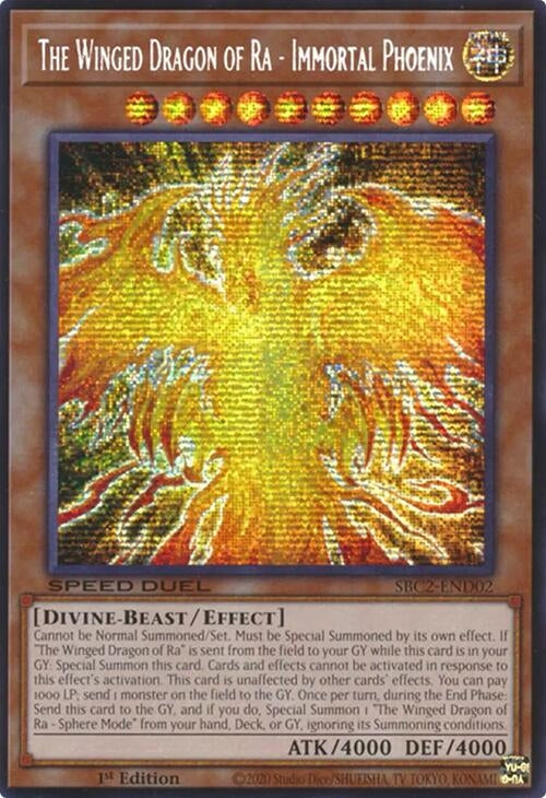 Image for The Winged Dragon of Ra - Immortal Phoenix (PSR) (Speed Duel: Battle City Finals) (SBC2-END02) - YuGiOh