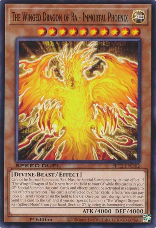 Image for The Winged Dragon of Ra - Immortal Phoenix (Speed Duel: Battle City Finals) (SBC2-END02) - YuGiOh