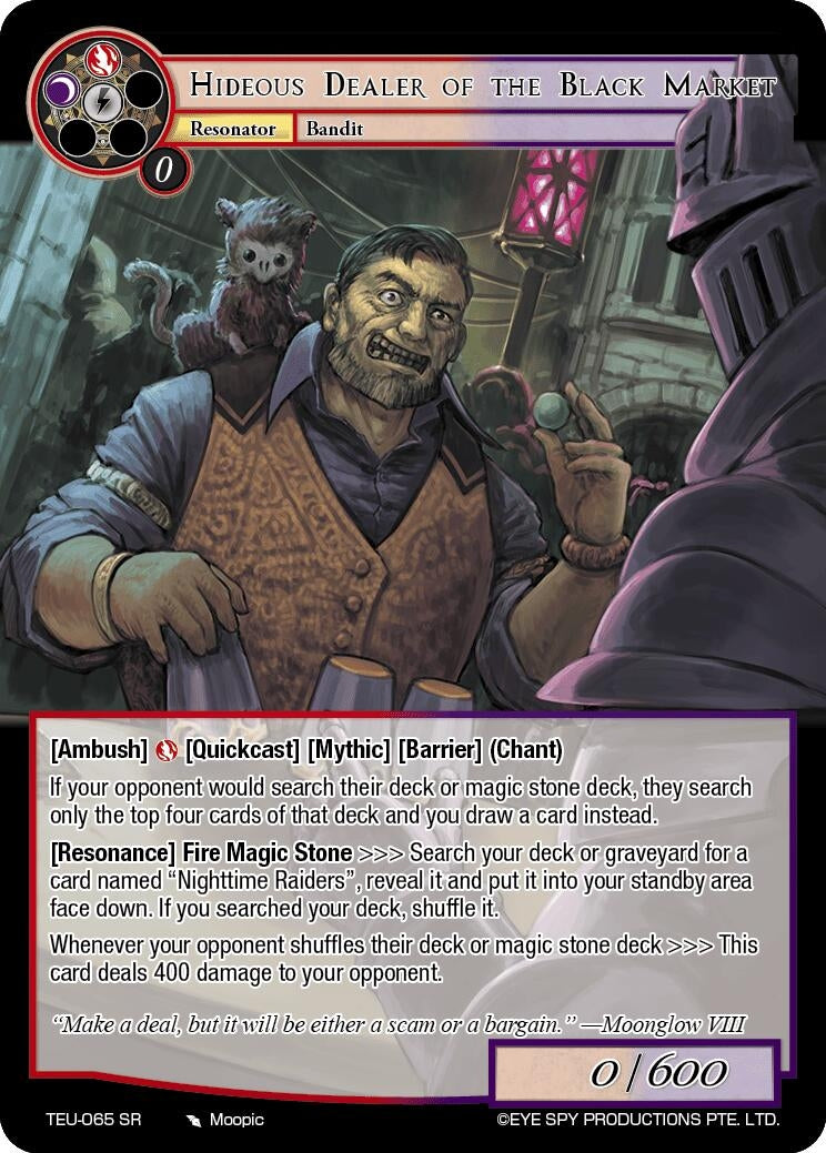 Image for Hideous Dealer of the Black Market (Timeless Eclipse of the Underworld) (TEU-065 SR) - Force of Will