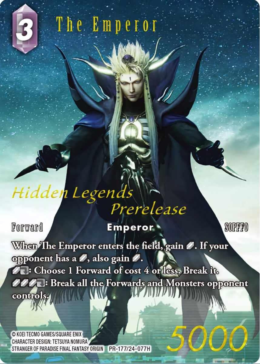 Image for The Emperor (Prerelease Promo) (Hidden Legends) (PR-177/24-077H) - Final Fantasy TCG