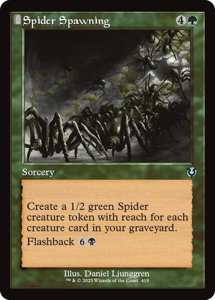 Image for Spider Spawning (Retro Frame) (Innistrad Remastered) (419) - Magic: The Gathering