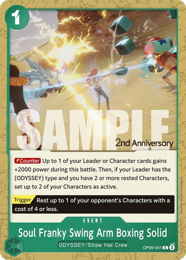Image for Soul Franky Swing Arm Boxing Solid (Emperors in the New World: 2nd Anniversary Tournament Cards) (OP09-041) - One Piece Card Game