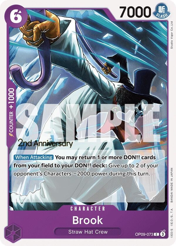 Image for Brook (073) (Emperors in the New World: 2nd Anniversary Tournament Cards) (OP09-073) - One Piece Card Game