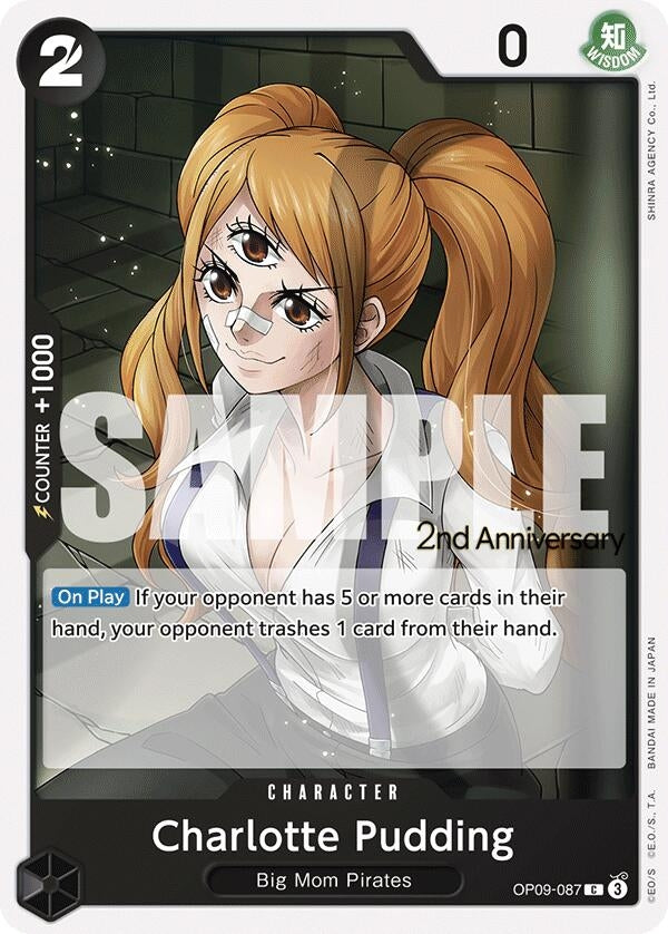 Image for Charlotte Pudding (Emperors in the New World: 2nd Anniversary Tournament Cards) (OP09-087) - One Piece Card Game