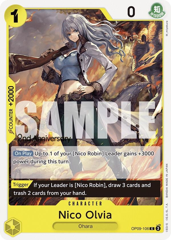 Image for Nico Olvia (Emperors in the New World: 2nd Anniversary Tournament Cards) (OP09-106) - One Piece Card Game